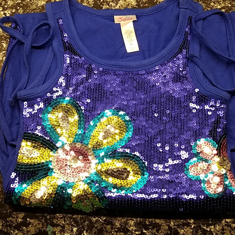 Justice girls sequined sun dress